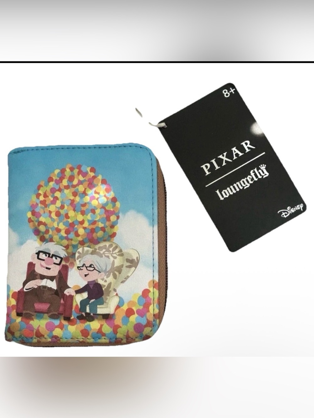 Loungefly X Pixar UP Soft Tag Old Carl and Ellie Couch Zip Around  Wallet. NWT 🎈